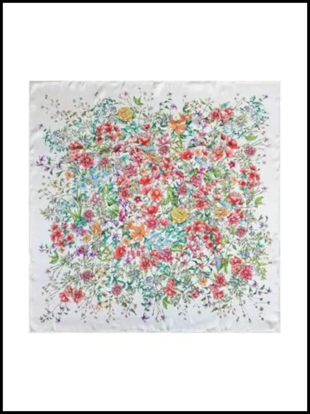 100% Mulberry Silk Square Scarf 35
